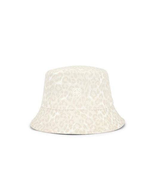 Anine Bing White Nicks Bucket Hat