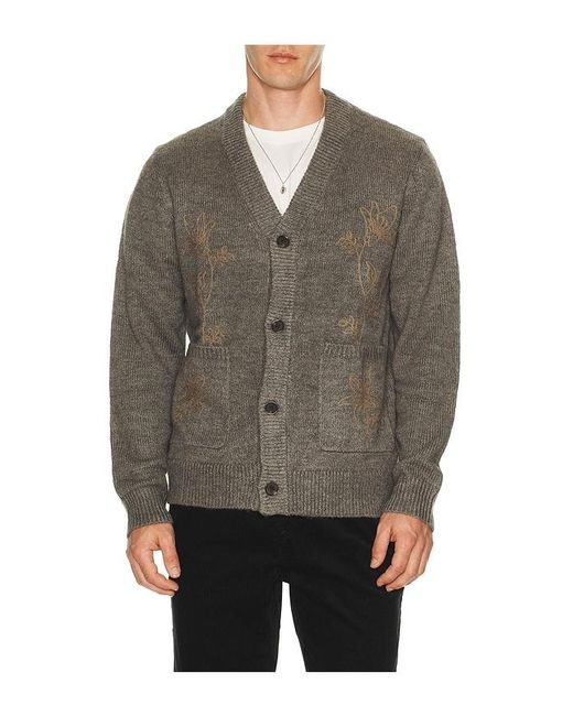 Rhythm Gray Wes Cardigan for men