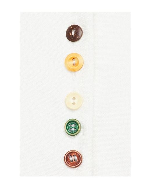 YELLOW THE LABEL White Quinn Linen Top