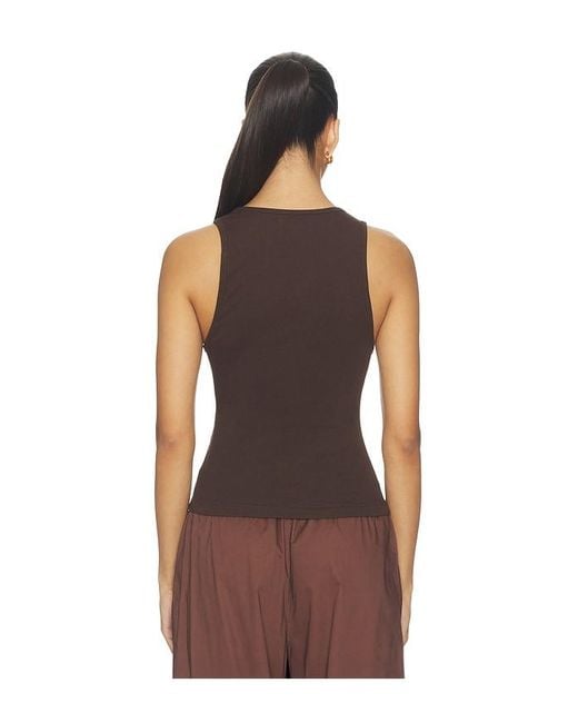 ROAME. Brown Cody Rib Tank