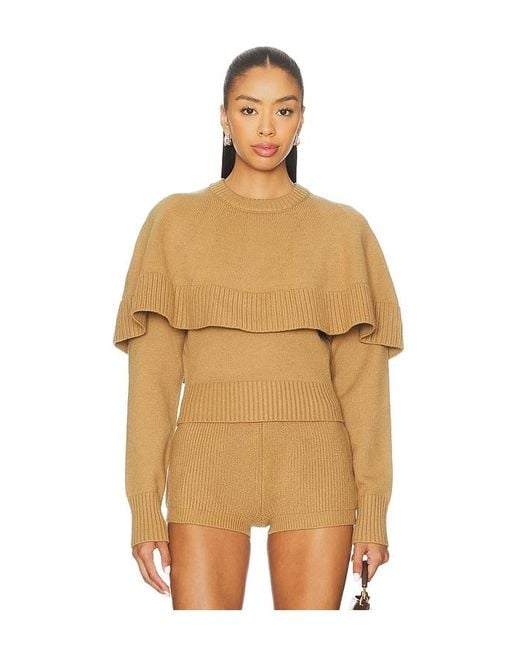 Ronny Kobo Brown Evian Knit Top