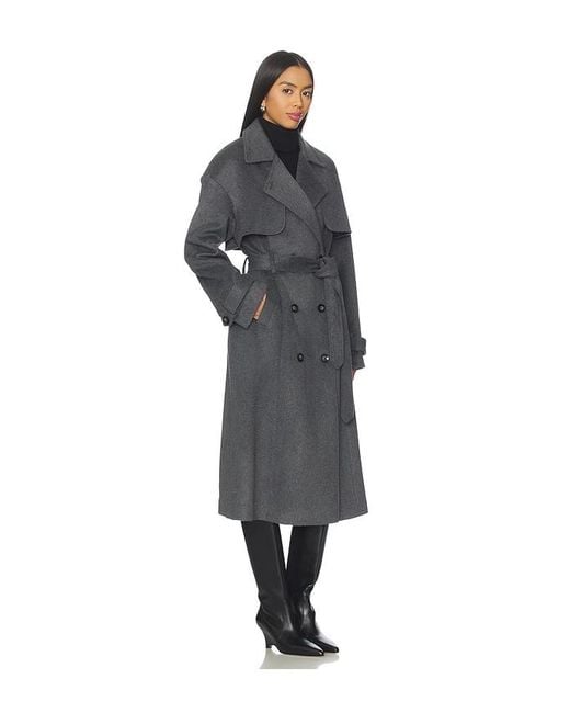 OW Collection Black Matilda Wool Coat