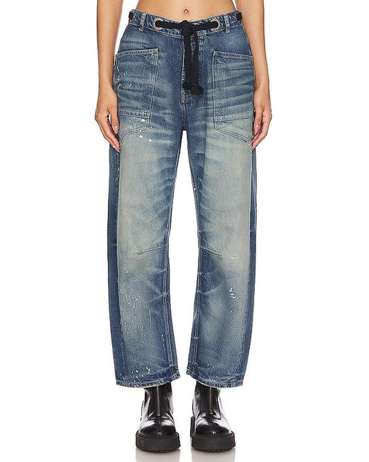 Free People Blue X We The Free Moxie Low Slung Pull Jeans