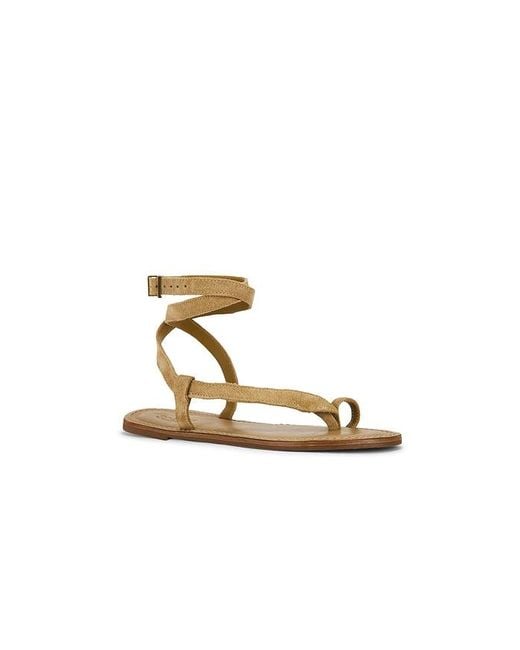 SCHUTZ SHOES Metallic Cleo Flat Sandal