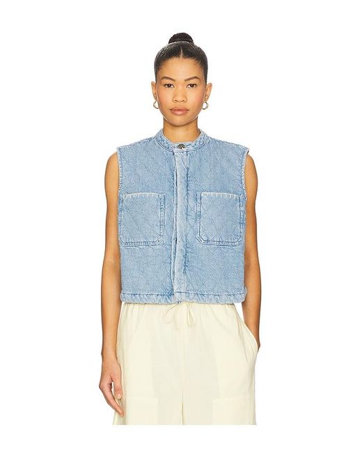 seventy + mochi Blue Weste Quilted Pablo