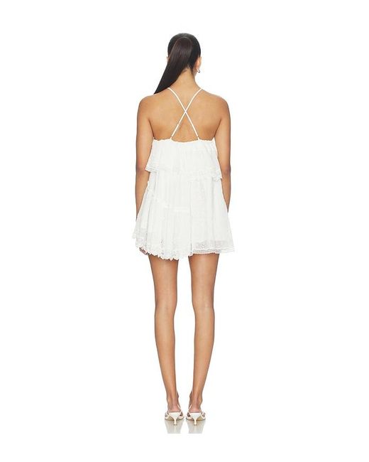 For Love & Lemons White Ariel Mini Dress
