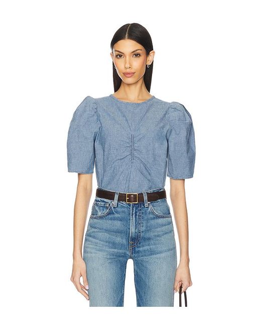 Nation Los Angeles Blue Cecily Baby Doll Top