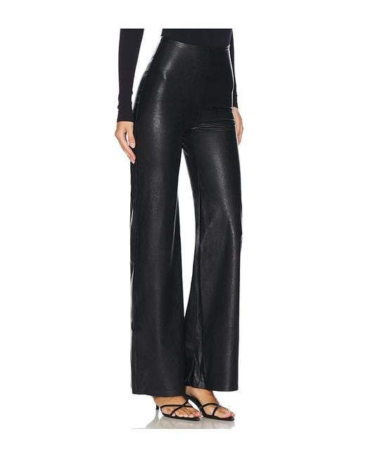 Commando Black Faux Leather Wide Leg Pant