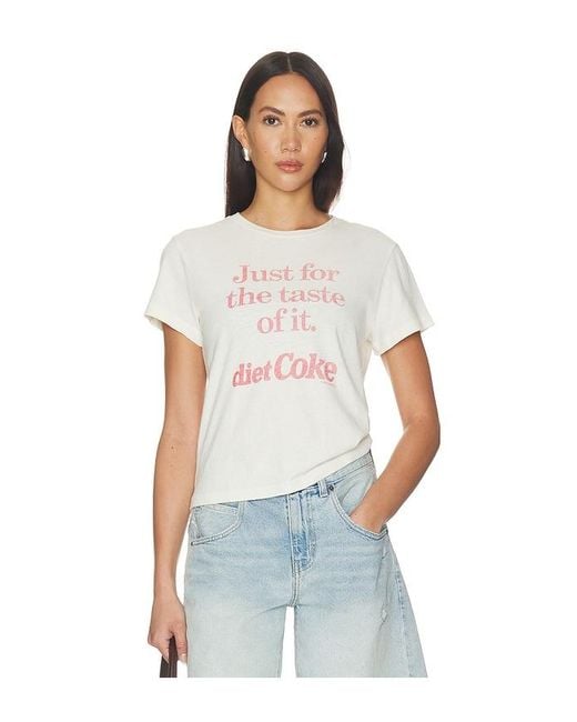 Re/done White Classic Tee Diet Coke
