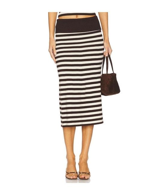 Frankie's Bikinis Black X Bella Hadid Tucker Midi Skirt