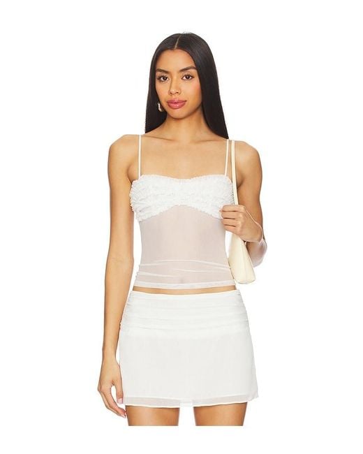 MORE TO COME White Carmine Cami Top