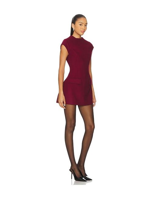 Line & Dot Red Noelia Mini Dress