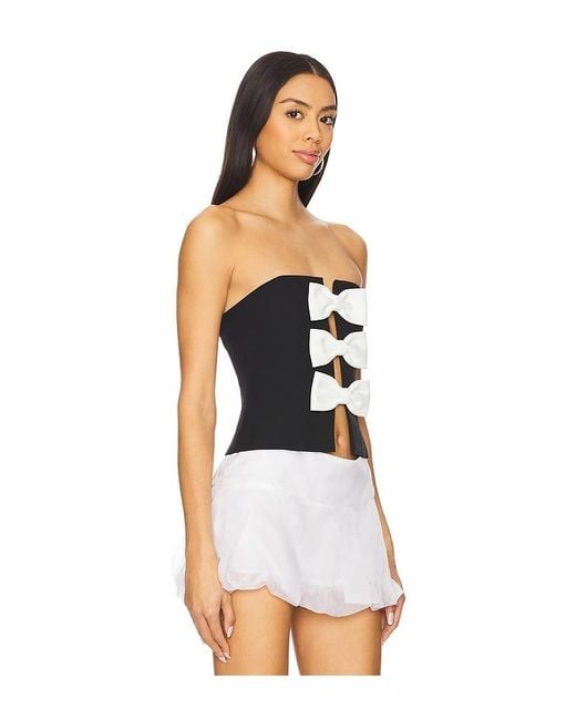 MAJORELLE White Kora Bustier Top