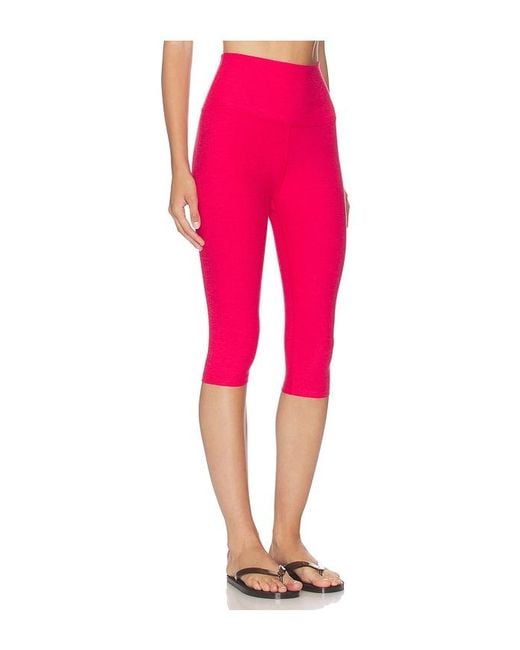Beyond Yoga Pink High Waisted Pedal Pusher Legging