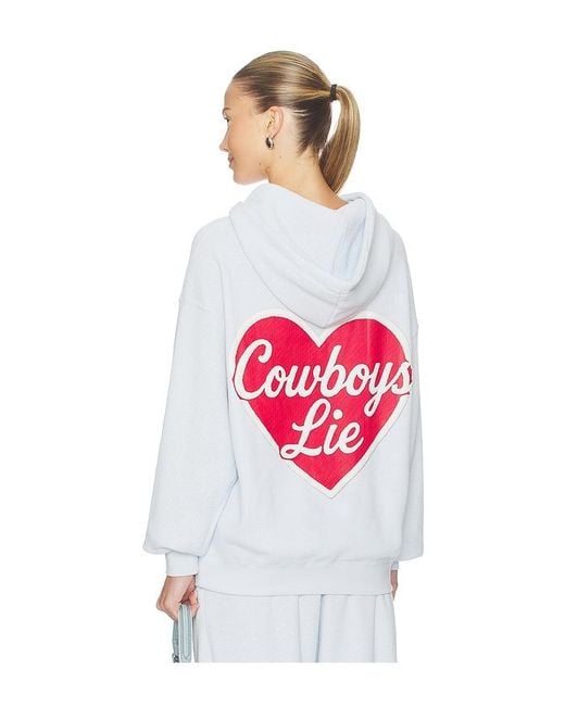 Boys Lie White Cow Terry Natural Racer Hoodie