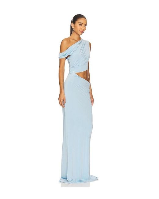 AWAVE Studio White Shoulder And Waist Long Dress