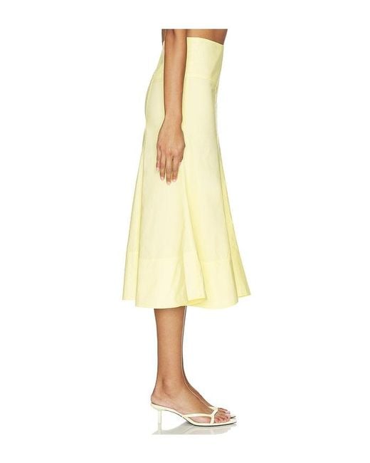 Camila Coelho Yellow Nara Midi Skirt