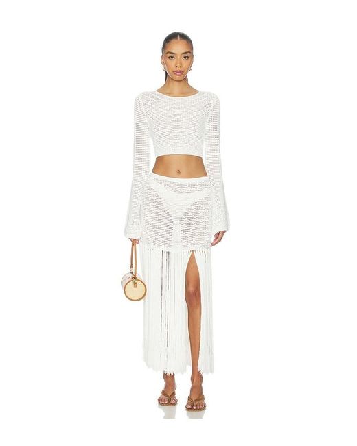 Devon Windsor White Erin Longsleeve Top