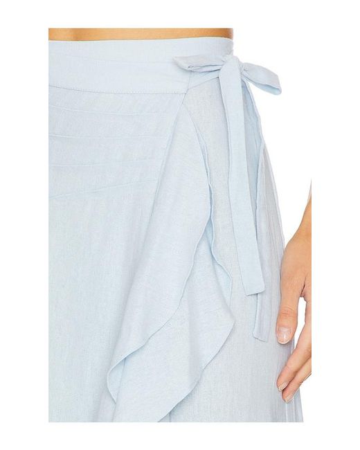 Rosewater House Blue Golestan Ruffle Skirt