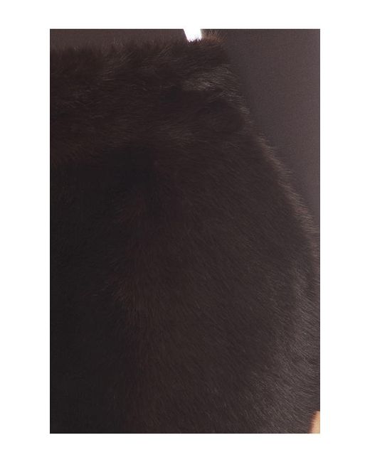 Susanna Chow Black Sydney Faux Fur Skirt