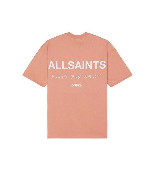 AllSaints Pink Underground Crew for men