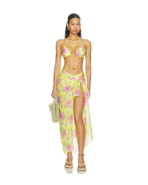 Frankie's Bikinis Yellow Alessia Sarong