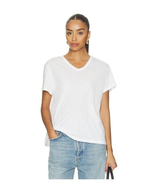 DONNI. White The Jersey V-Neck Tee
