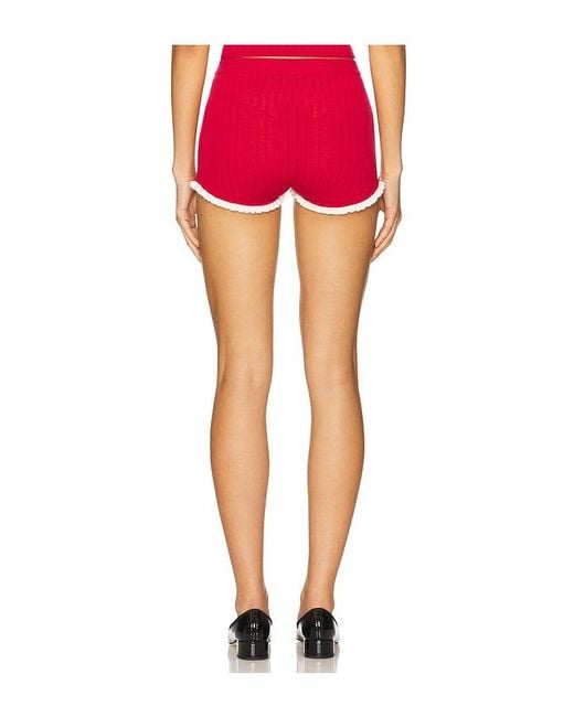 MAJORELLE Red Brielle Shorts