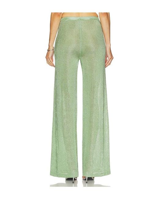 SER.O.YA Green Sheldon Metallic Knit Pant