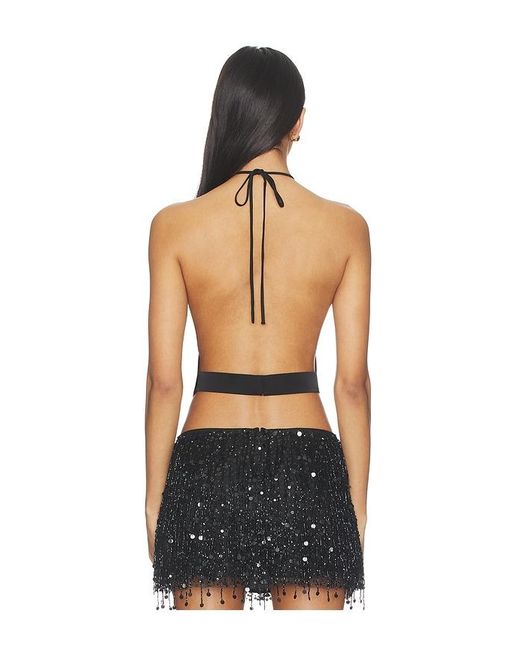 superdown Black Paulita Halter Top
