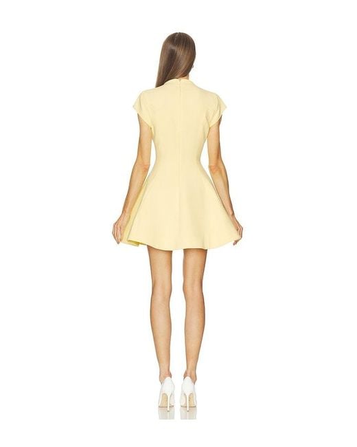 Bardot Natural Beckett High Neck Mini Dress