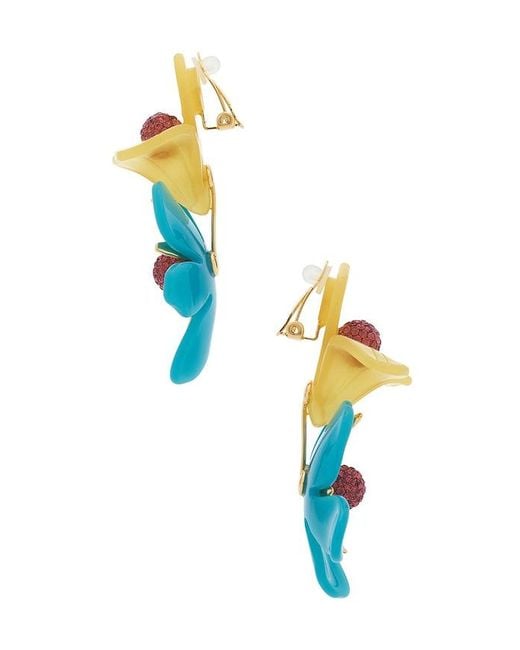 Lele Sadoughi Blue Bouquet Paradis Clip-On Earrings