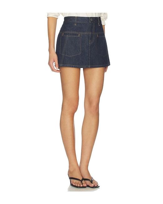 Helmut Lang Blue Denim Mini Skirt