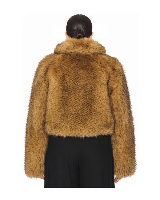L'academie Brown 'Academie Savoie Faux Fur Jacket
