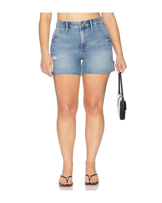 GOOD AMERICAN Blue Good 90S Long Shorts