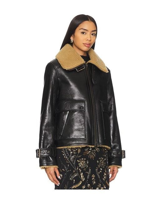 Veronica Beard Danika Shearling Jacket in Black Lyst UK