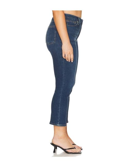 GOOD AMERICAN Blue Good Petite Straight Jeans