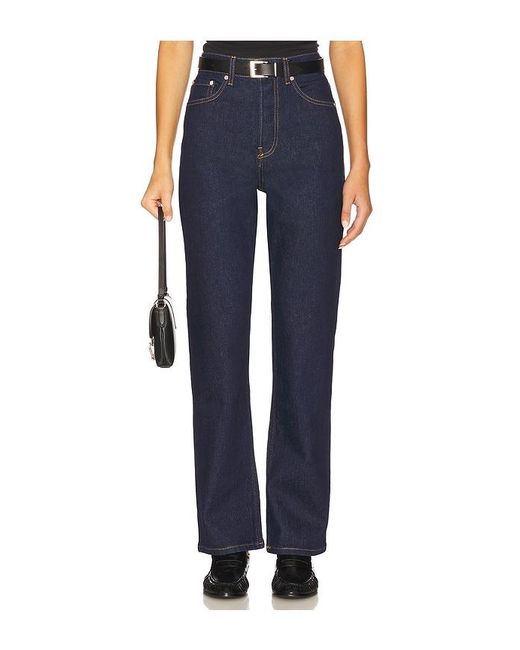 EB DENIM Blue High Rise Straight Jean