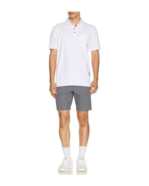 Travis Mathew White Comfortknit Deep Sea Polo for men