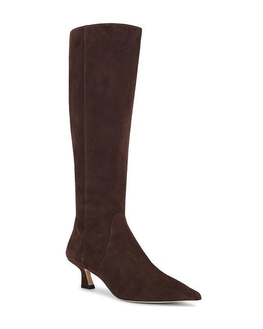Stuart Weitzman Brown Vinnie Zip Boot 50