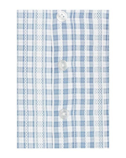 GUIZIO Blue Marini Gingham Mini Dress