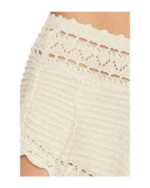 retroféte White Margo Crochet Shorts