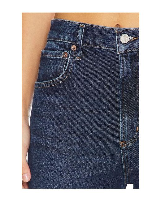 Agolde Blue Recycled Cotton Wide-Leg Jeans