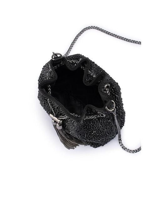 Olga Berg Black Mika Crystal Pouch