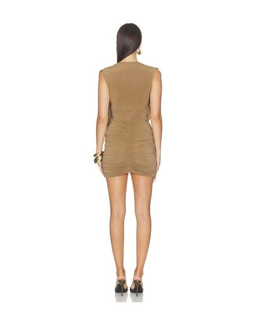 Maygel Coronel Natural Velum Mini Dress