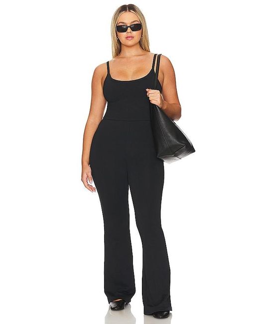 GOOD AMERICAN Blue Compression Terry Scoop Jumpsuit