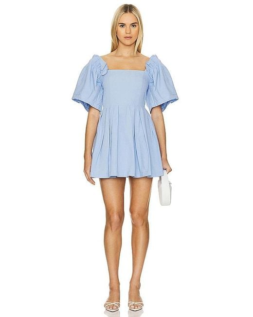 SOVERE Blue Origami Mini Dress