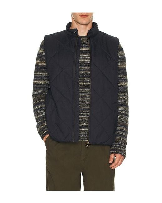 Barbour Blue City Harrington Quilted Gilet Vest for men
