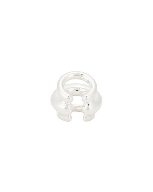Bronx and Banco White Triple Dome Ear Cuff