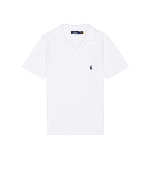 Polo Ralph Lauren White Terry Knit Shirt for men